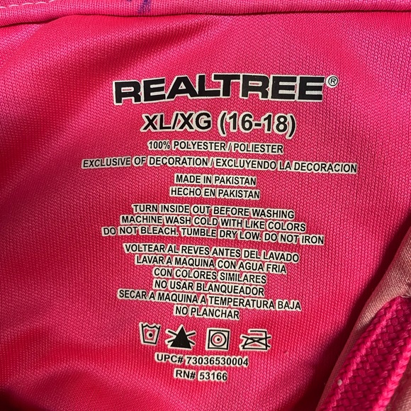 Realtree Pink Camo Long Sleeve Hoodie Girls XL (16-18) - Picture 3 of 3